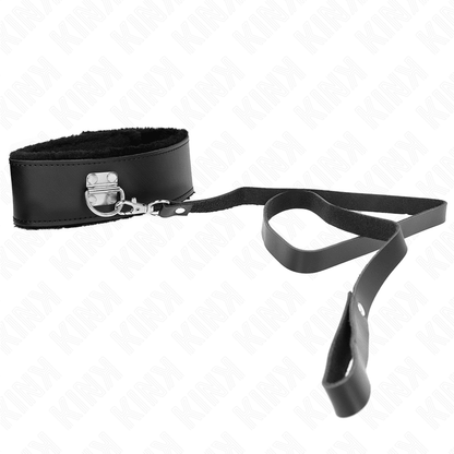 KINK - NECKLACE WITH BELT 116 CM WITH BLACK LEATHER STRAP ADJUSTABLE 40 - 48 CM X 6 CM - Kink&Play