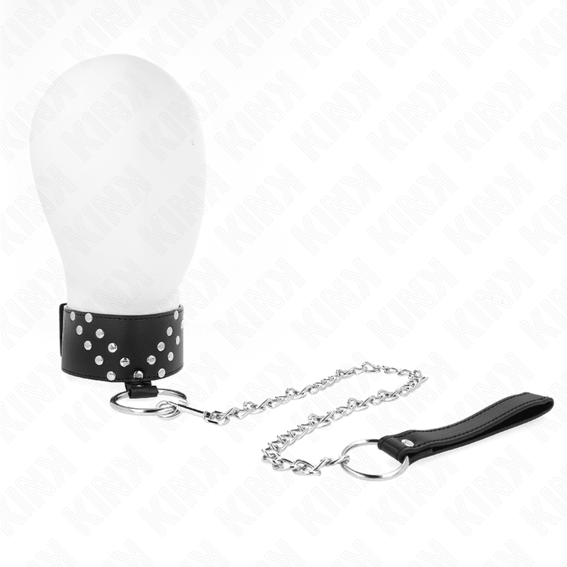 KINK - NECKLACE WITH BELT 65 CM WITH V RIVET ADJUSTABLE 36 - 43 CM X 5 CM - Kink&Play