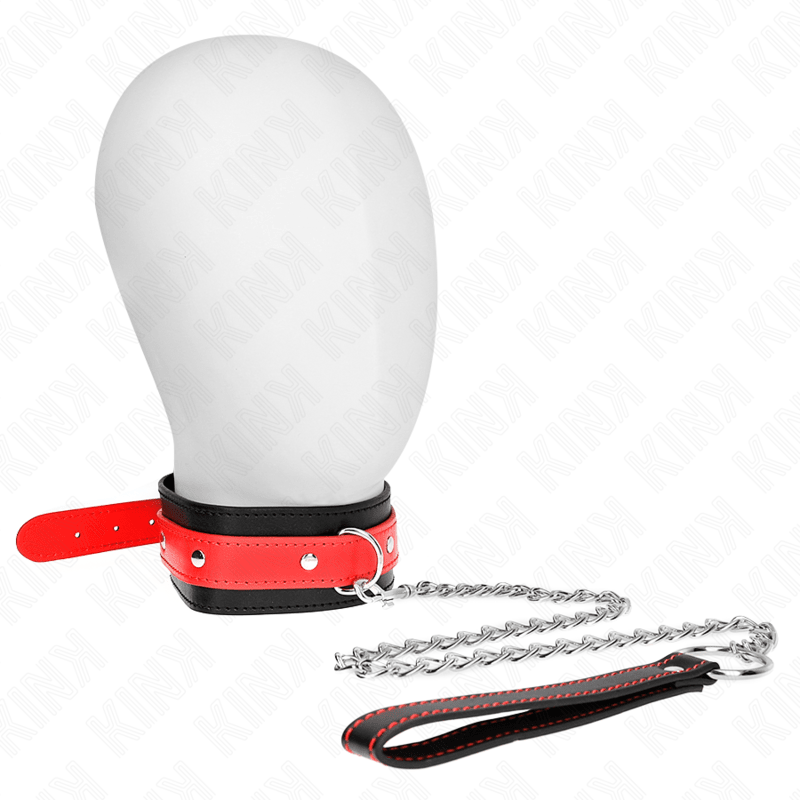 KINK - NECKLACE WITH RED STRAP 65 CM AJUSTABLE 36 - 43 CM X 5 CM - Kink&Play