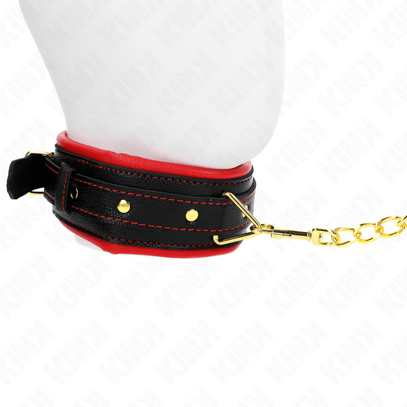 KINK - NECKLACE WITH SPONGE IMITATION LEATHER STRAP MODEL 2 ADJUSTABLE 37 - 54 CM X 3 CM - Kink&Play