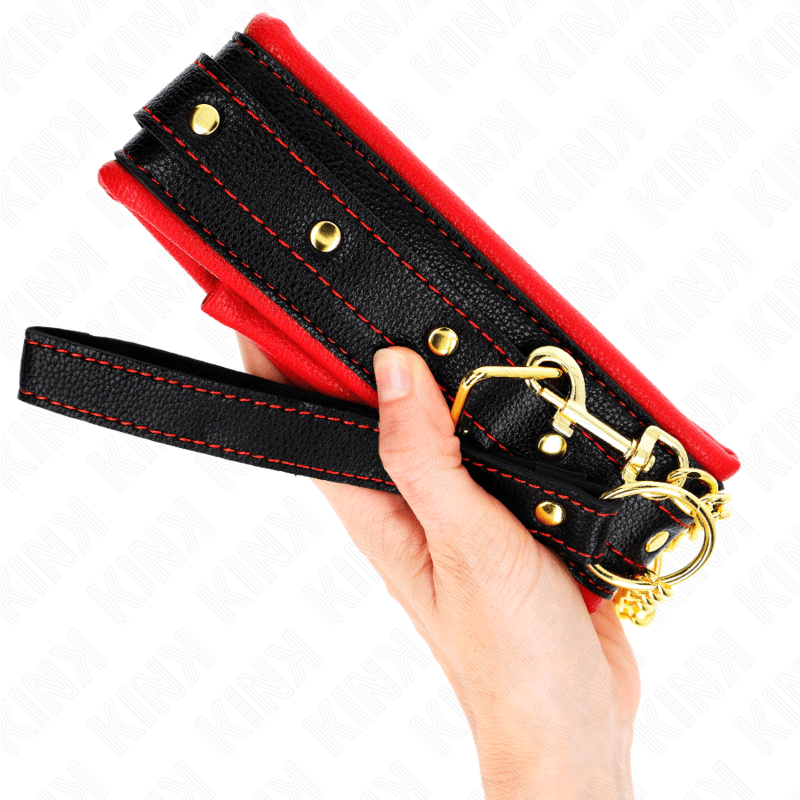 KINK - NECKLACE WITH SPONGE IMITATION LEATHER STRAP MODEL 2 ADJUSTABLE 37 - 54 CM X 3 CM - Kink&Play