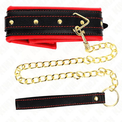 KINK - NECKLACE WITH SPONGE IMITATION LEATHER STRAP MODEL 2 ADJUSTABLE 37 - 54 CM X 3 CM - Kink&Play