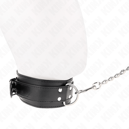 KINK - NECKLACE WITH STRAP 65 CM SILVER BUCKLES ADJUSTABLE 33 - 46 CM X 5.5 CM - Kink&Play