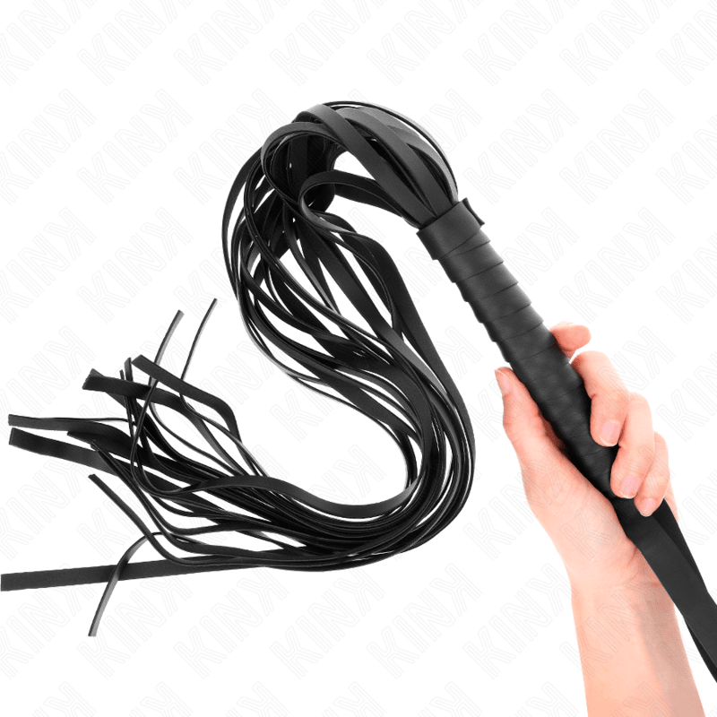 KINK - NEGRO SHORT HANDLE LONG TAIL WHIP 70 CM - Kink&Play