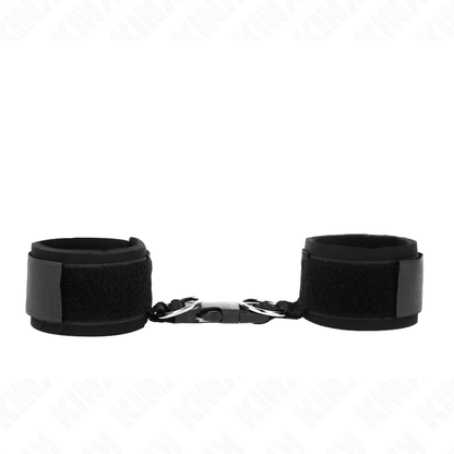 KINK - NEOPRENE HOOK&LOOP FASTENER WRIST RESTRAINTS BLACK ADJUSTABLE 22 - 34 CM - Kink&Play