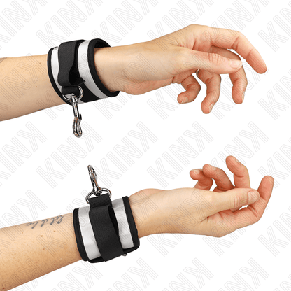 KINK - NEOPRENE WRIST CUFFS GREY 23 X 5 CM - Kink&Play
