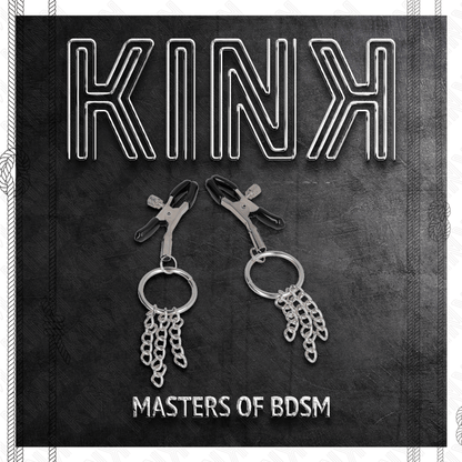KINK - O RING NIPPLE CLAMP AND LITTLE CHAIN SILVER 6 CM - Kink&Play