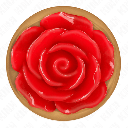 KINK - PINK GOLD ANAL PLUG WITH RED ROSE S - Kink&Play