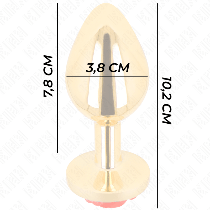 KINK - PLUG ANAL GOLD ROSE RED SIZE L - Kink&Play