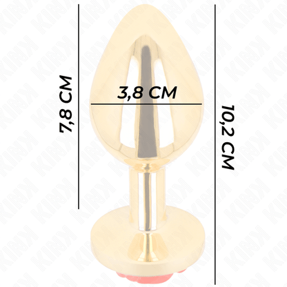 KINK - PLUG ANAL GOLD ROSE RED SIZE L - Kink&Play