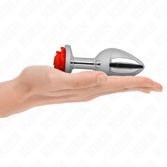 KINK - PLUG ANAL ROSE RED SIZE L - Kink&Play