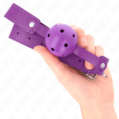 KINK - PURPLE BREATHABLE BALL 4.5 CMGAG 65 x 2.5 CM - Kink&Play