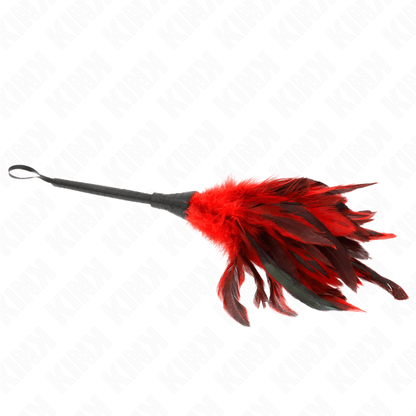 KINK - RED MAIDS HORN SHAPED TICKLE CHICKEN FEATHERS 36 CM - Kink&Play
