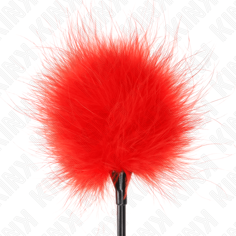 KINK - RED TICKLE FEATHERS USED FOR THE BONDAGE KIT 27 CM - Kink&Play