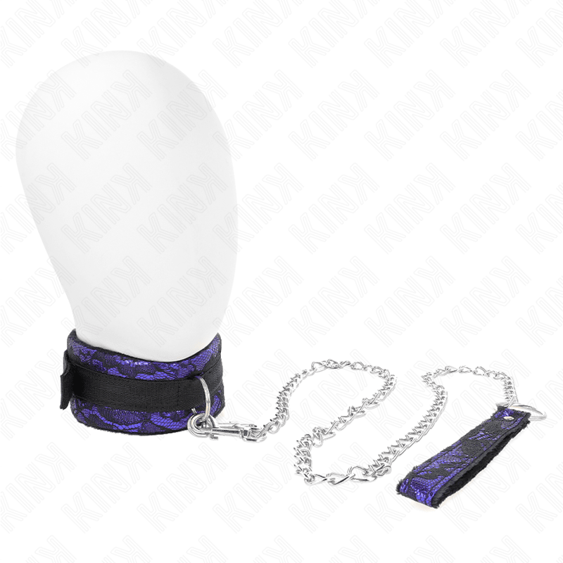 KINK - SHORT VELVET LACE NECKLACE WITH BELT 105 CM WITH NYLON TRIM 44 X 5.5 CM - Kink&Play