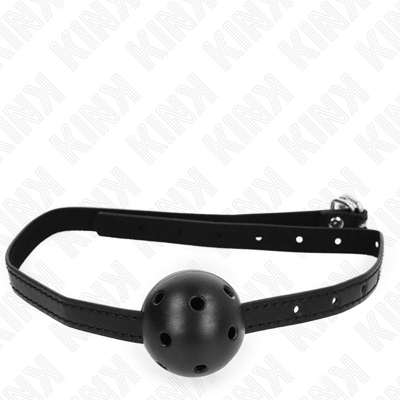 KINK - SIMPLICITY BLACK BREATHABLE BALL 4.5 CM GAG 62 x 1.5 CM - Kink&Play