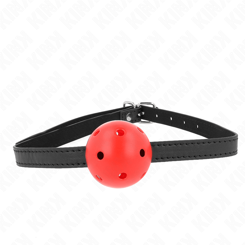 KINK - SIMPLICITY RED BREATHABLE 4.5 CM BALL GAG 62 x 1.5 CM - Kink&Play