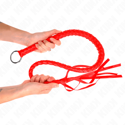 KINK - SNAKE WHIP WITH RED HAND RING 65 CM - Kink&Play