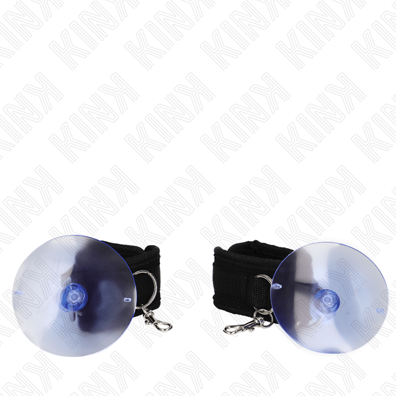 KINK - SUCTION CUP WRIST RESTRAINTS BLACK 29 - 40 CM X 5 CM - Kink&Play