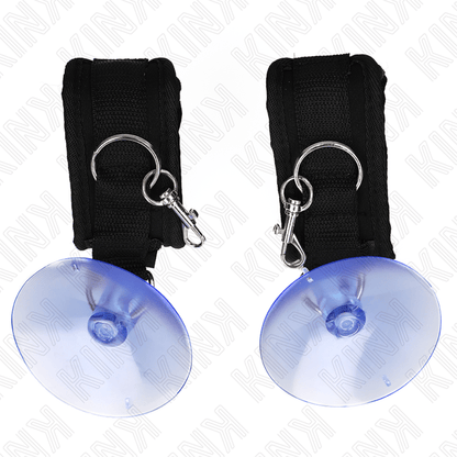 KINK - SUCTION CUP WRIST RESTRAINTS BLACK 29 - 40 CM X 5 CM - Kink&Play