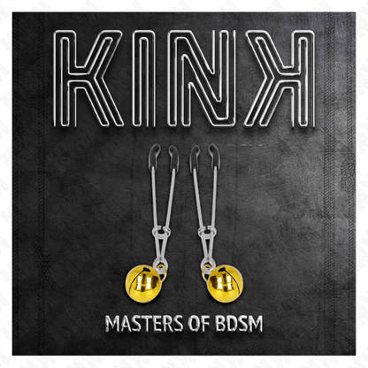 KINK - THIN BELL NIPPLE CLAMPS GOLD 7 CM - Kink&Play