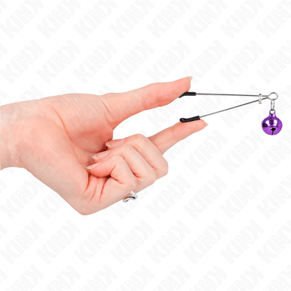 KINK - THIN BELL NIPPLE CLAMPS PURPLE 7 CM - Kink&Play