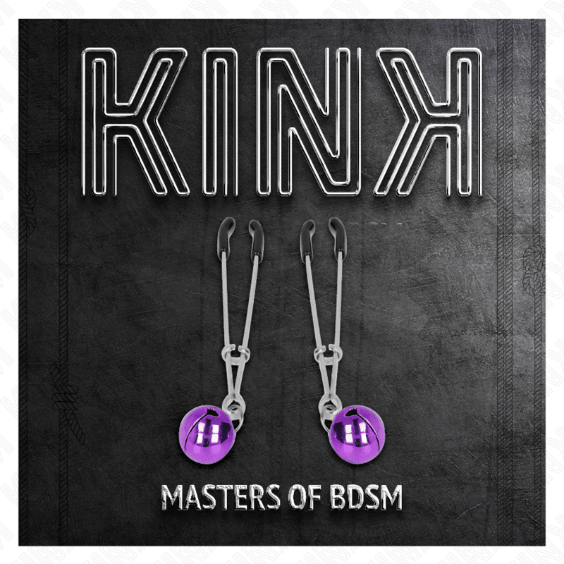 KINK - THIN BELL NIPPLE CLAMPS PURPLE 7 CM - Kink&Play