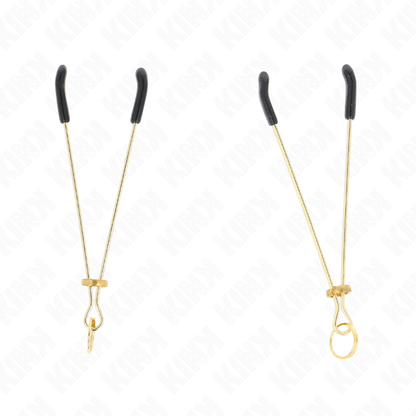 KINK - THIN NIPPLE CLAMPS GOLD 7 CM - Kink&Play