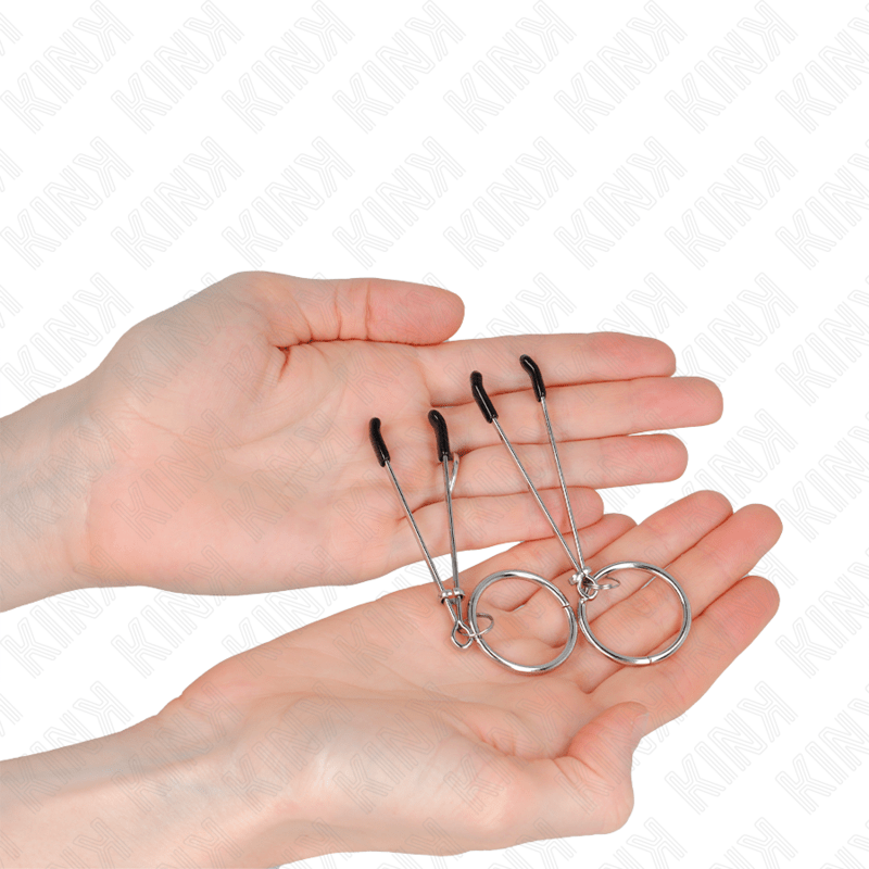 KINK - THIN NIPPLE CLAMPS WITH O - RING 7 CM - Kink&Play