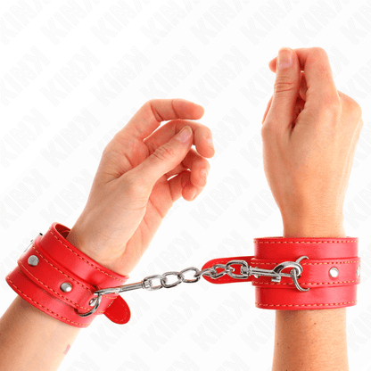 KINK - THIN WRIST RESTRAINTS RED ADJUSTABLE 21 - 33 CM - Kink&Play