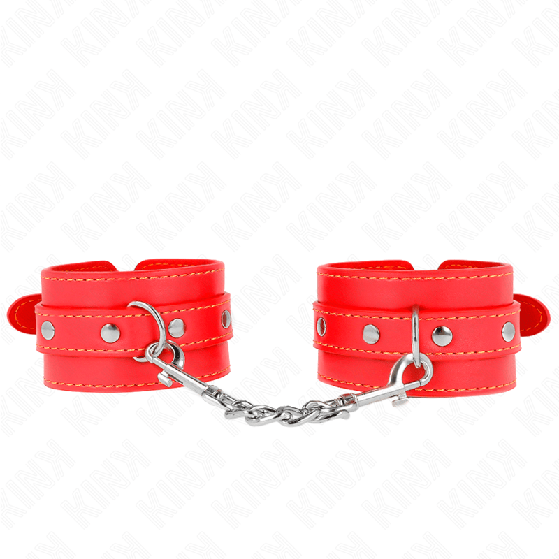 KINK - THIN WRIST RESTRAINTS RED ADJUSTABLE 21 - 33 CM - Kink&Play