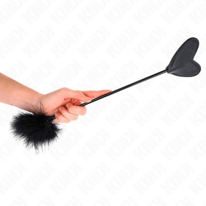 KINK - TICKLE FEATHERS WITH HEART PADDLE 31 CM - Kink&Play