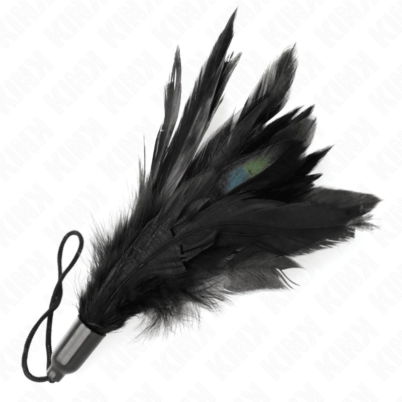 KINK - TICKLE FEATHERS WITH ROPE HANDLE PLASTIC BASE 15 CM - Kink&Play