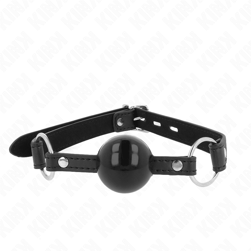 KINK - TPE BALL 4 CM GAG WITH BLACK LOCK 60 x 2 CM - Kink&Play
