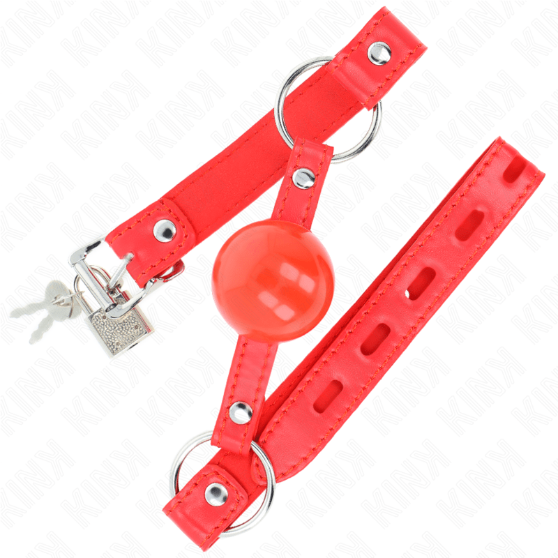 KINK - TPE BALL 4 CM GAG WITH ROJO LOCK 60 x 2 CM - Kink&Play