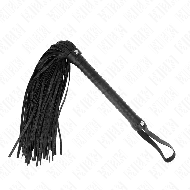 KINK - WHIP WITH BLACK TEXTURED HANDLE 48.5 CM - Kink&Play