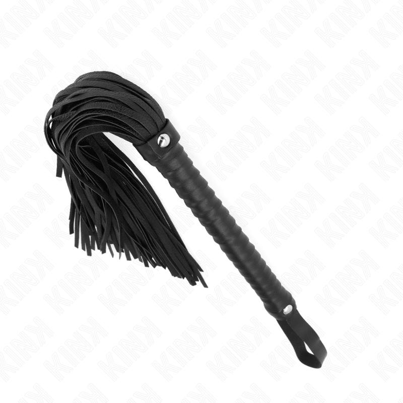 KINK - WHIP WITH BLACK TEXTURED HANDLE 48.5 CM - Kink&Play