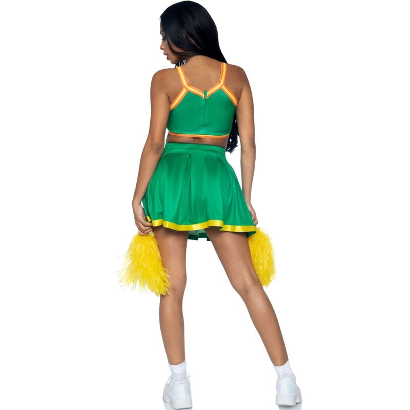 LEG AVENUE - COSTUME CHEERLEADER GREEN M/L - Kink&Play
