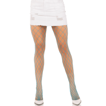 LEG AVENUE - DIAMOND FISHNNET PANTYHOSE PINK - Kink&Play