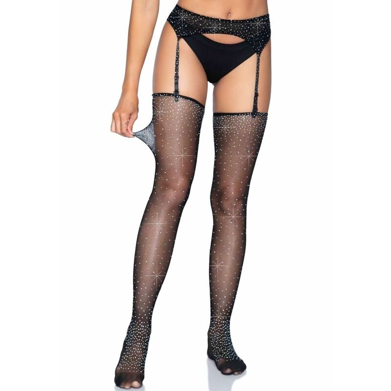LEG AVENUE - GARTER BELT AND STOCKINGS SET ONE SIZE - Kink&Play