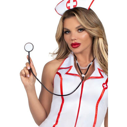 LEG AVENUE - HEAD NURSE COSTUME WHITE M/L - Kink&Play