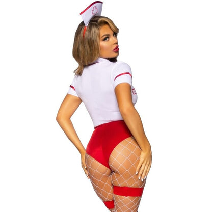 LEG AVENUE - SEXY NURSE COSTUME RED/WHITE M - Kink&Play