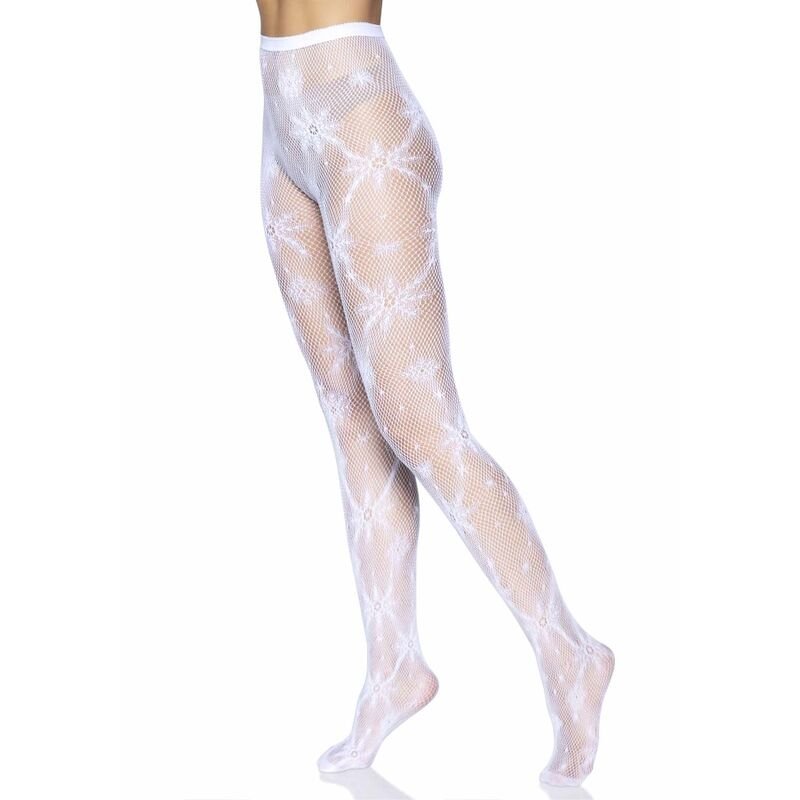 LEG AVENUE - SNOWFLAKE FISHNET TIGHTS ONE SIZE - Kink&Play