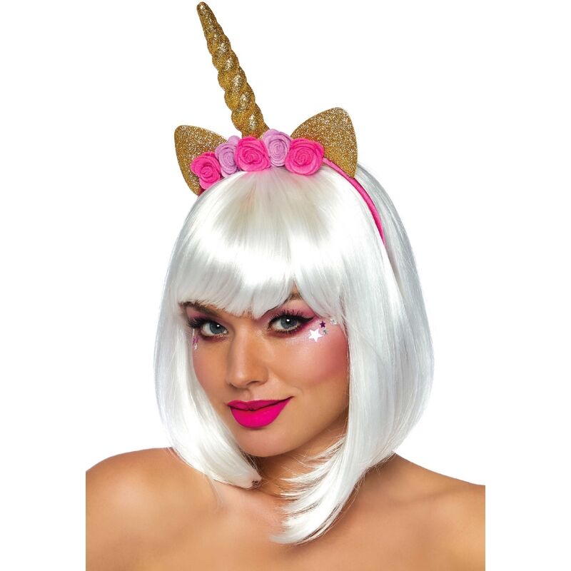 LEG AVENUE - UNICORN FLOWER HEADBAND GOLD - Kink&Play