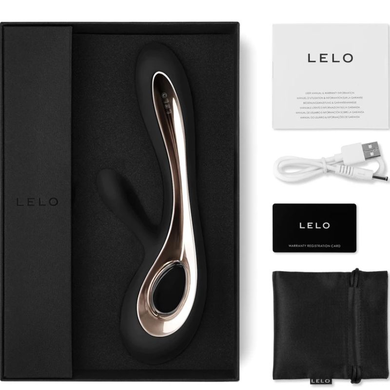 LELO - SORAYA 2 BLACK RABBIT VIBRATOR - Kink&Play