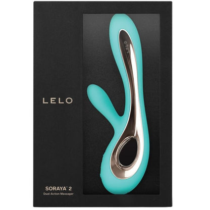 LELO - SORAYA 2 RABBIT AQUA GREEN VIBRATOR - Kink&Play