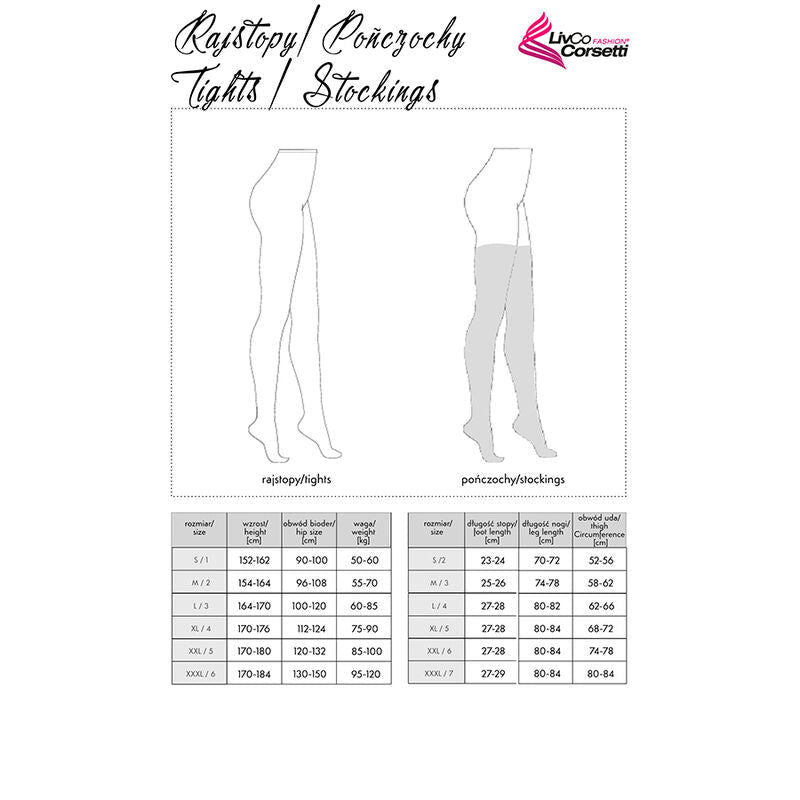LIVCO CORSETTI FASHION - LOLIWIA LC19330 STOCKING BLACK ONE SIZE - Kink&Play