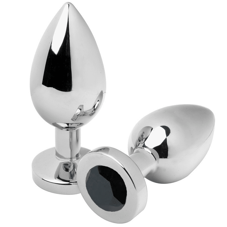 METAL HARD - ANAL PLUG DIAMOND BLACK MEDIUM 7.62CM - Kink&Play