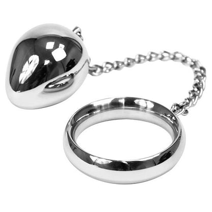 METAL HARD - COCK RING 45MM + CHAIN WITH METAL BALL - Kink&Play
