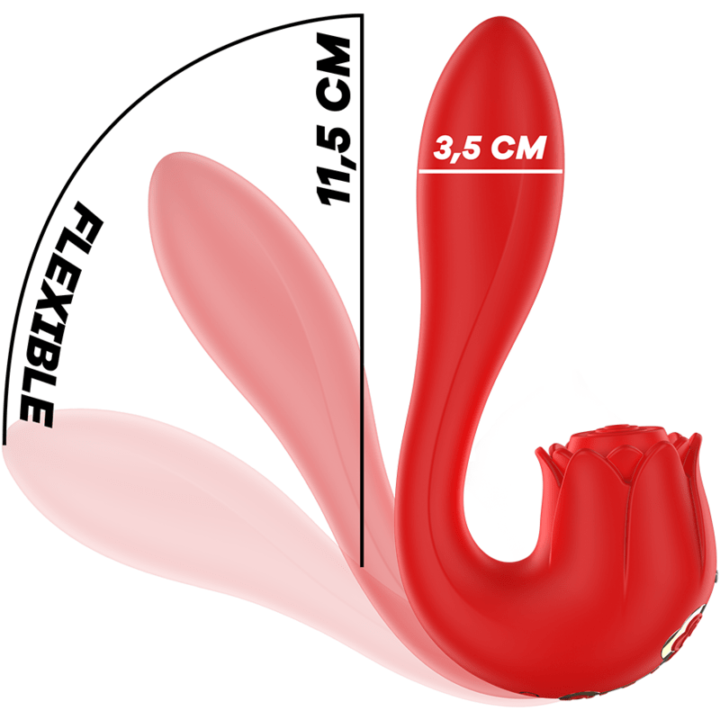MIA - SELENA STIMULATOR VIBRATING + TAPPING RED - Kink&Play